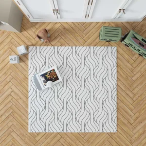 Minimalist Flat Lines Pattern Rug