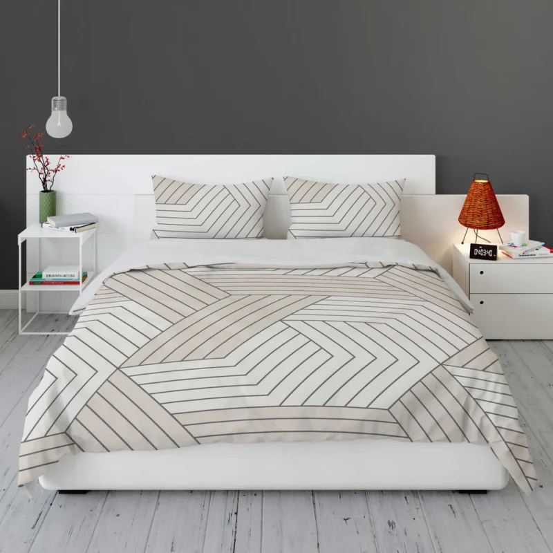 Minimalist Herringbone Half Chevron Bedding Set 1