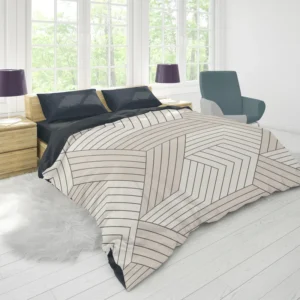 Minimalist Herringbone Half Chevron Duvet Cover 1