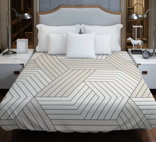 Minimalist Herringbone Half Chevron Duvet Cover