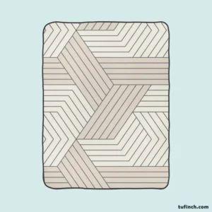 Minimalist Herringbone Half Chevron Fleece Blanket 1