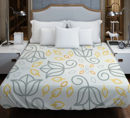 Minimalist Indian Floral Pattern Duvet Cover