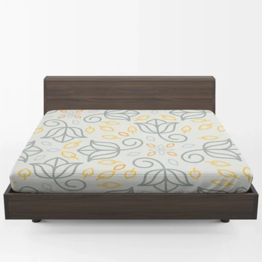 Minimalist Indian Floral Pattern Fitted Sheet 1