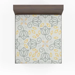 Minimalist Indian Floral Pattern Fitted Sheet