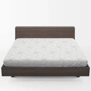 Minimalist Linear Flat Abstract Lines Pattern Fitted Sheet 1