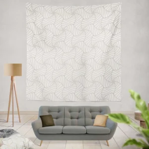 Minimalist Linear Flat Abstract Lines Pattern Wall Tapestry