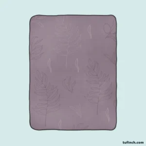 Minimalist Style Olive Branch Design Fleece Blanket 1