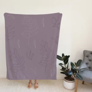 Minimalist Style Olive Branch Design Fleece Blanket