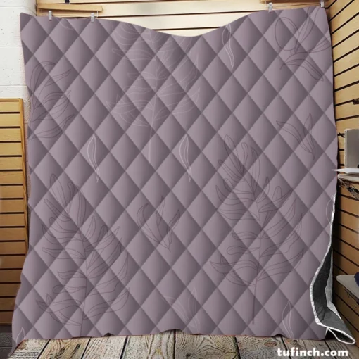 Minimalist Style Olive Branch Design Quilt Blanket