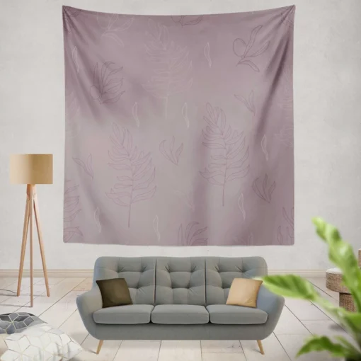 Minimalist Style Olive Branch Design Wall Tapestry