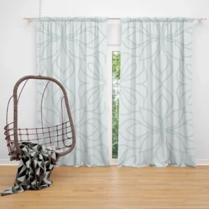 Minimalistic Abstract Floral Design Curtain