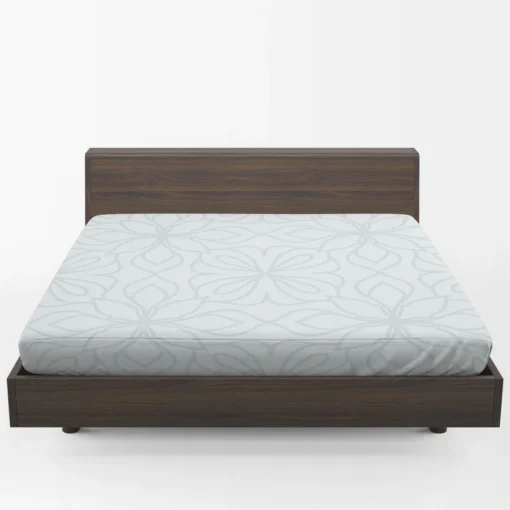 Minimalistic Abstract Floral Design Fitted Sheet 1