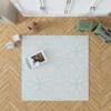 Minimalistic Abstract Floral Design Rug