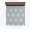 Minimalistic Flower On Periwinkle Blue Fitted Sheet