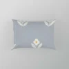 Minimalistic Flower On Periwinkle Blue Pillow Case