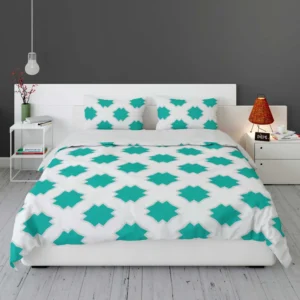 Mint Green Moroccan Pattern Bedding Set 1