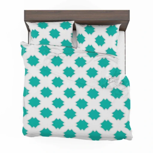 Mint Green Moroccan Pattern Bedding Set 2