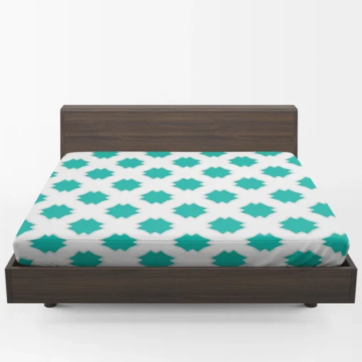 Mint Green Moroccan Pattern Fitted Sheet 1