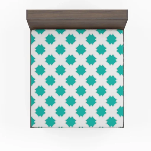 Mint Green Moroccan Pattern Fitted Sheet