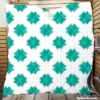 Mint Green Moroccan Pattern Quilt Blanket