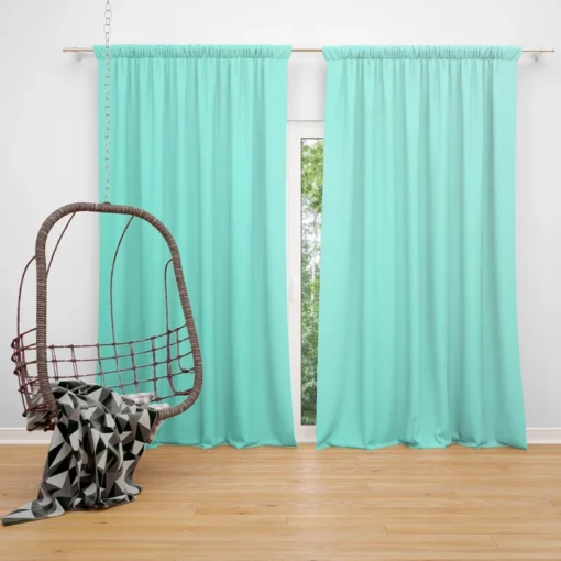 Mint Green Solid Color Curtain