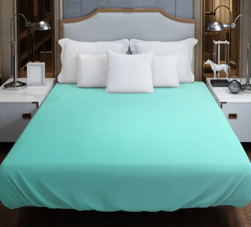 Mint Green Solid Color Duvet Cover