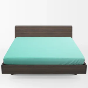 Mint Green Solid Color Fitted Sheet 1