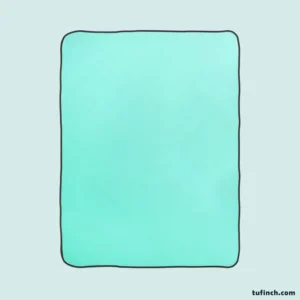 Mint Green Solid Color Fleece Blanket 1