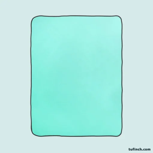 Mint Green Solid Color Fleece Blanket 1