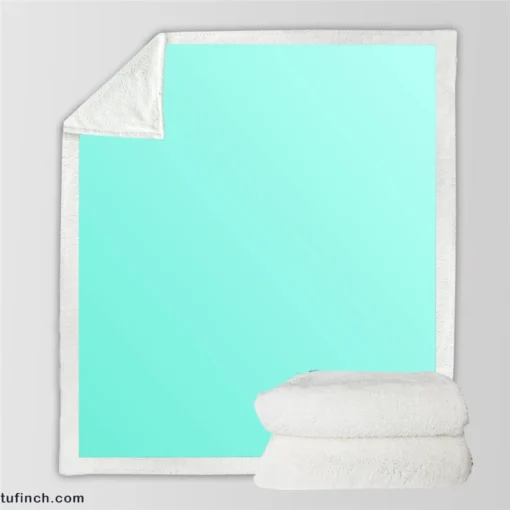 Mint Green Solid Color Sherpa Fleece Blanket