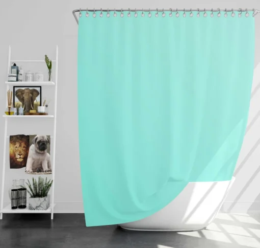 Mint Green Solid Color Shower Curtain