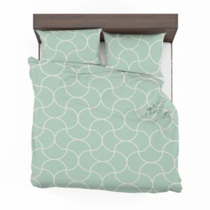 Mint Tulip Ogee Pattern Bedding Set 2