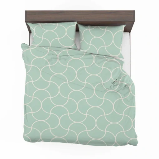 Mint Tulip Ogee Pattern Bedding Set 2