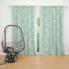 Mint Tulip Ogee Pattern Curtain