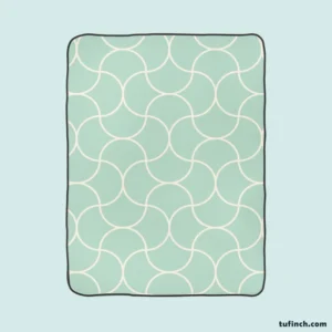 Mint Tulip Ogee Pattern Fleece Blanket 1