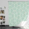 Mint Tulip Ogee Pattern Shower Curtain