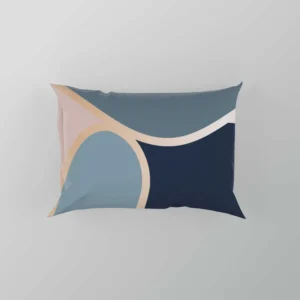 Modern Abstract Blue Grey Pink Pillow Case