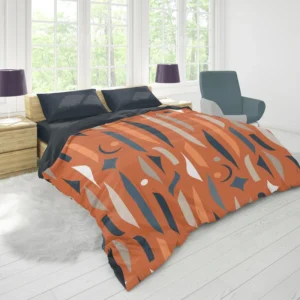 Modern Abstract Collage Pattern Duvet Cover 1