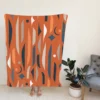 Modern Abstract Collage Pattern Fleece Blanket