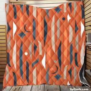 Modern Abstract Collage Pattern Quilt Blanket