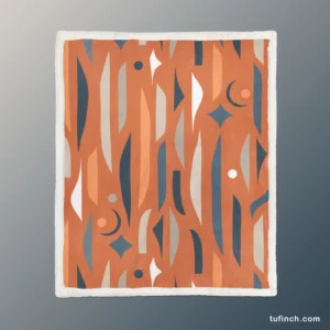 Modern Abstract Collage Pattern Sherpa Fleece Blanket 1