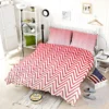 Modern Abstract Red & White Bedding Set