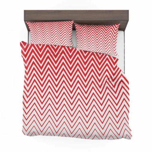 Modern Abstract Red & White Bedding Set 2