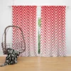 Modern Abstract Red & White Curtain