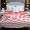 Modern Abstract Red & White Duvet Cover