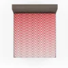 Modern Abstract Red & White Fitted Sheet