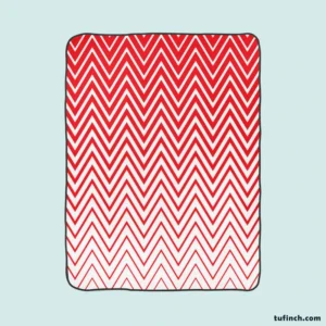 Modern Abstract Red & White Fleece Blanket 1