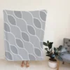 Modern Curve Minimalist Fleece Blanket