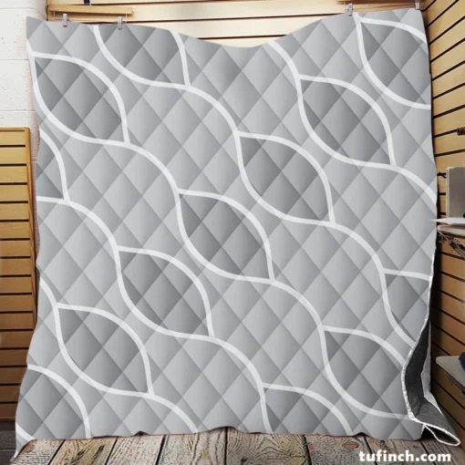 Modern Curve Minimalist Quilt Blanket