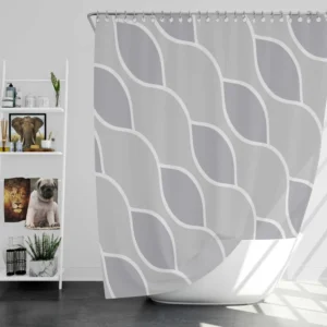 Modern Curve Minimalist Shower Curtain